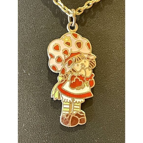 1980 Strawberry Shortcake Enamel Necklace - Picture 7 of 9